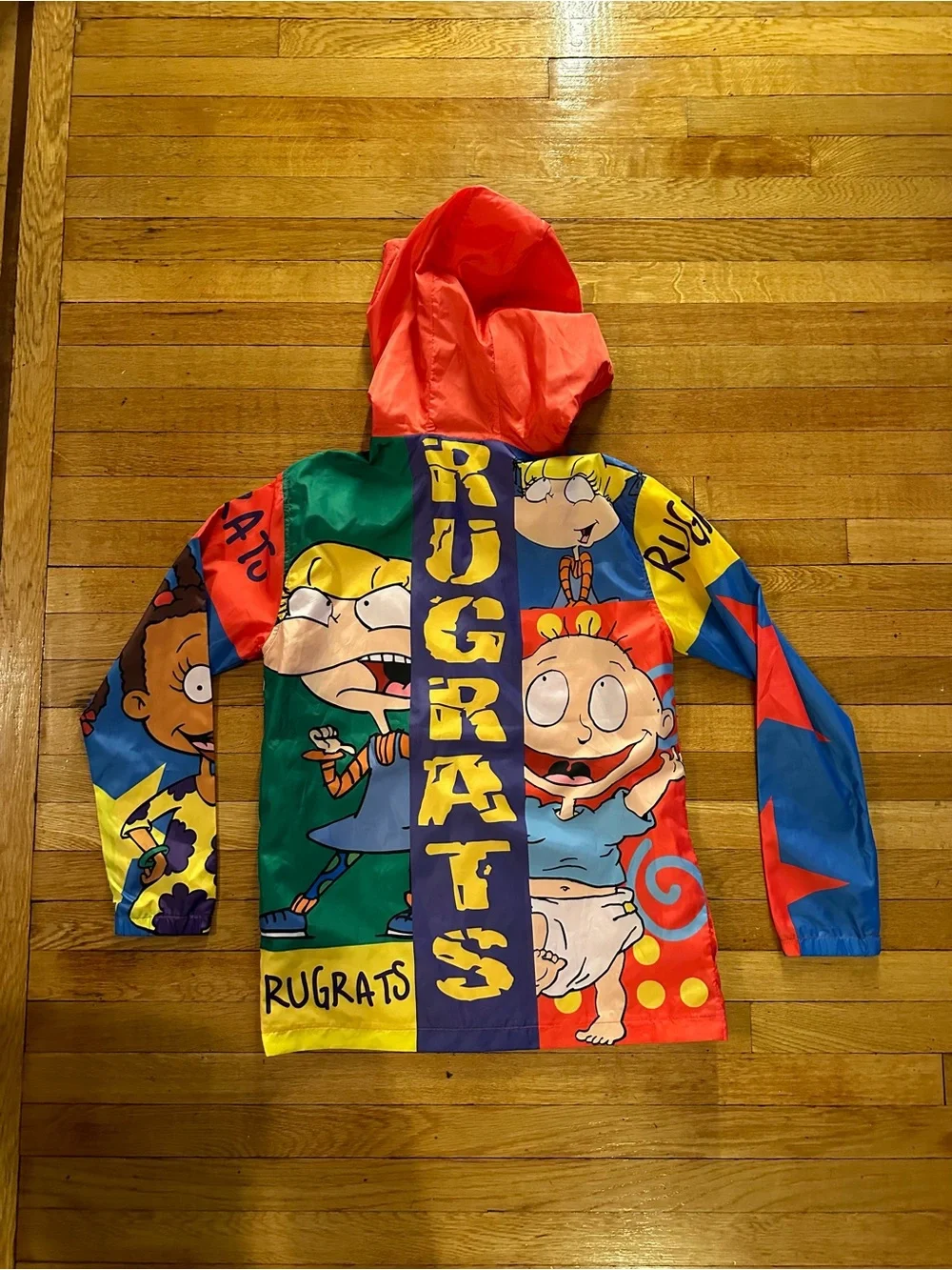 Nickelodeon Rugrats 90's Tommy Windbreaker Full Zip Jacket AOP CHUCKY SMALL New